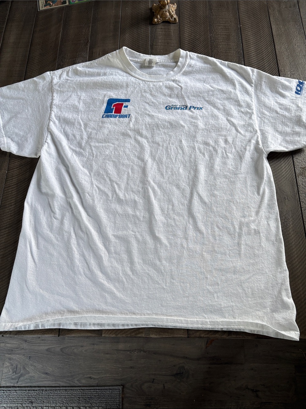 Gildan White Ultra Cotton Crew Tee with graphic